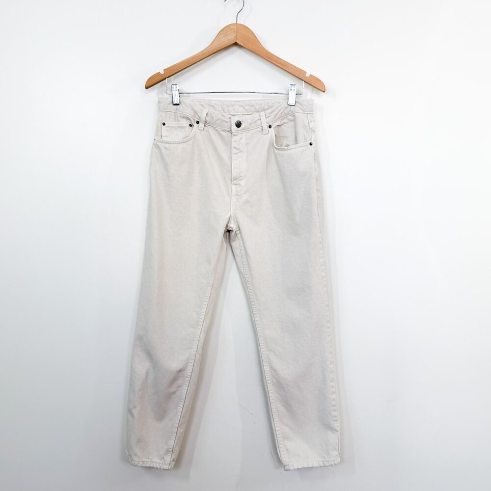 Ksubi Embroidered Off-White Straight Leg Jeans / Cotton Pants Size 31"